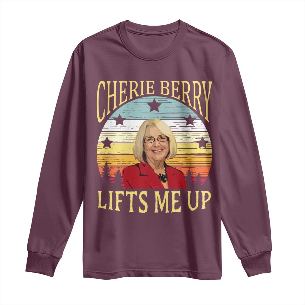 Cherie Berry Lifts Me Up Long Sleeve Shirt Retro Vinatge Elevator Tribute Funny NC Meme - Wonder Print Shop