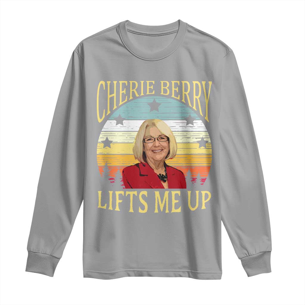 Cherie Berry Lifts Me Up Long Sleeve Shirt Retro Vinatge Elevator Tribute Funny NC Meme - Wonder Print Shop