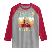 Cherie Berry Lifts Me Up Raglan Shirt Retro Vinatge Elevator Tribute Funny NC Meme - Wonder Print Shop