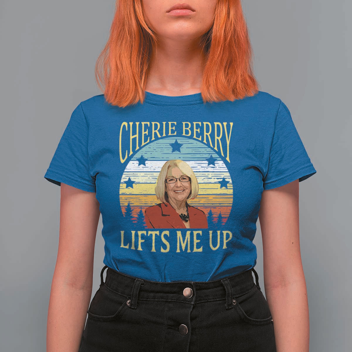 Cherie Berry Lifts Me Up T Shirt For Women Retro Vinatge Elevator Tribute Funny NC Meme - Wonder Print Shop