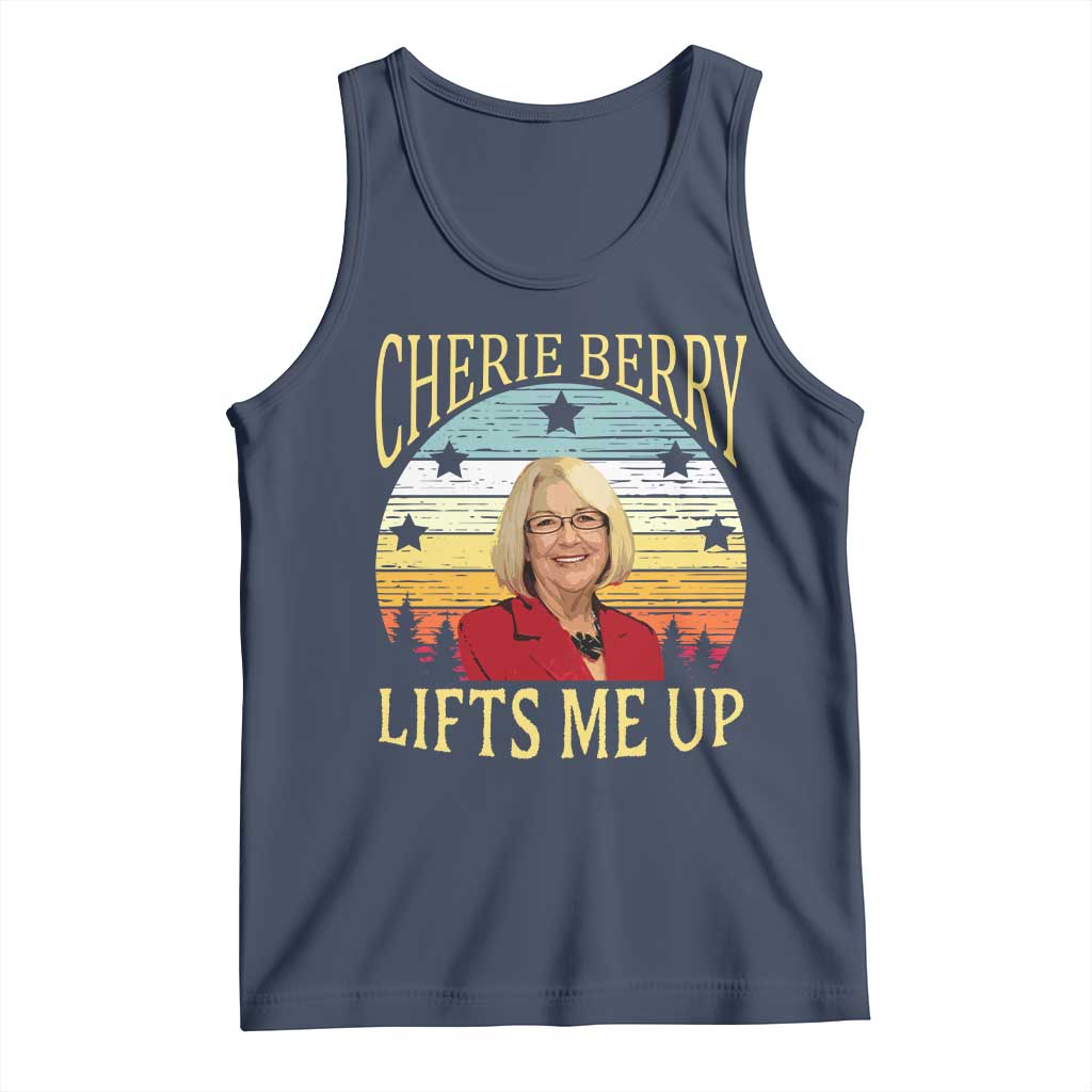 Cherie Berry Lifts Me Up Tank Top Retro Vinatge Elevator Tribute Funny NC Meme - Wonder Print Shop