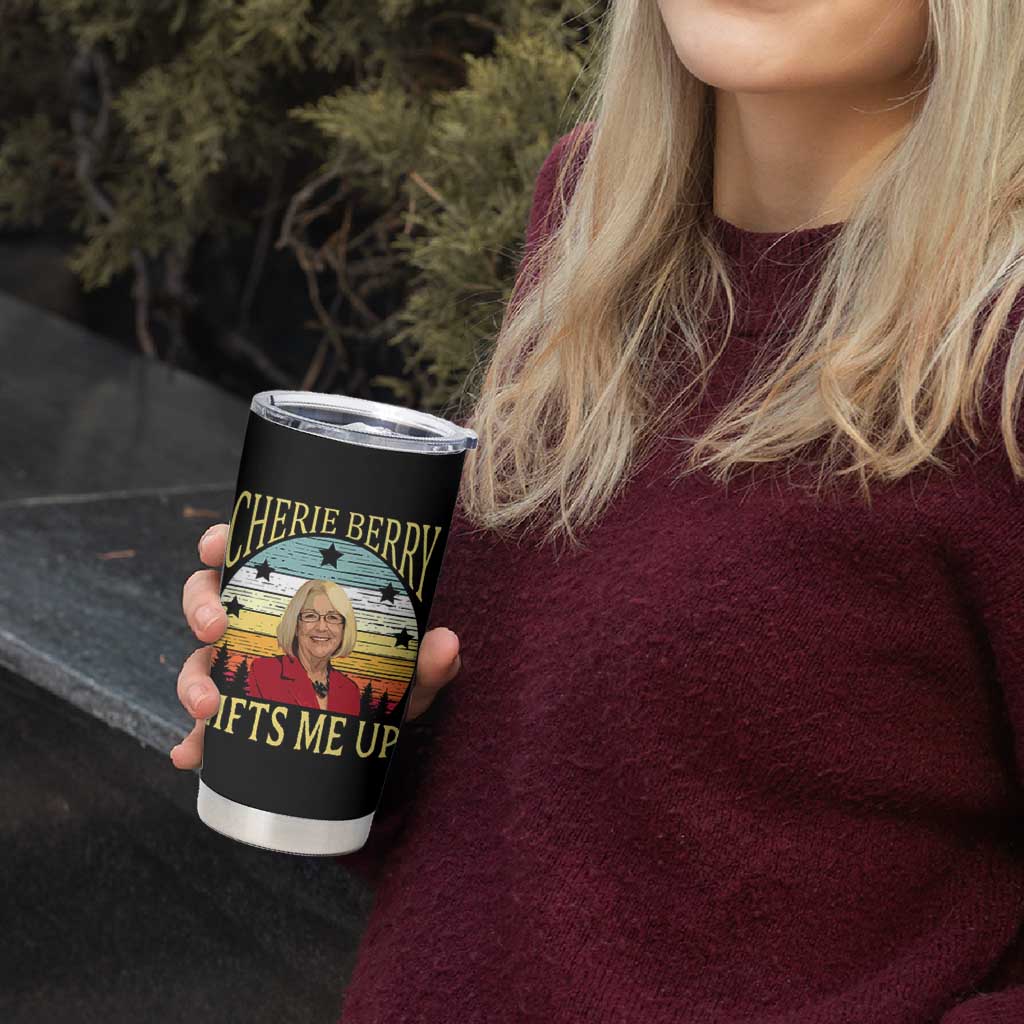 Cherie Berry Lifts Me Up Tumbler Cup Retro Vintage Elevator Tribute Funny NC Meme - Wonder Print Shop