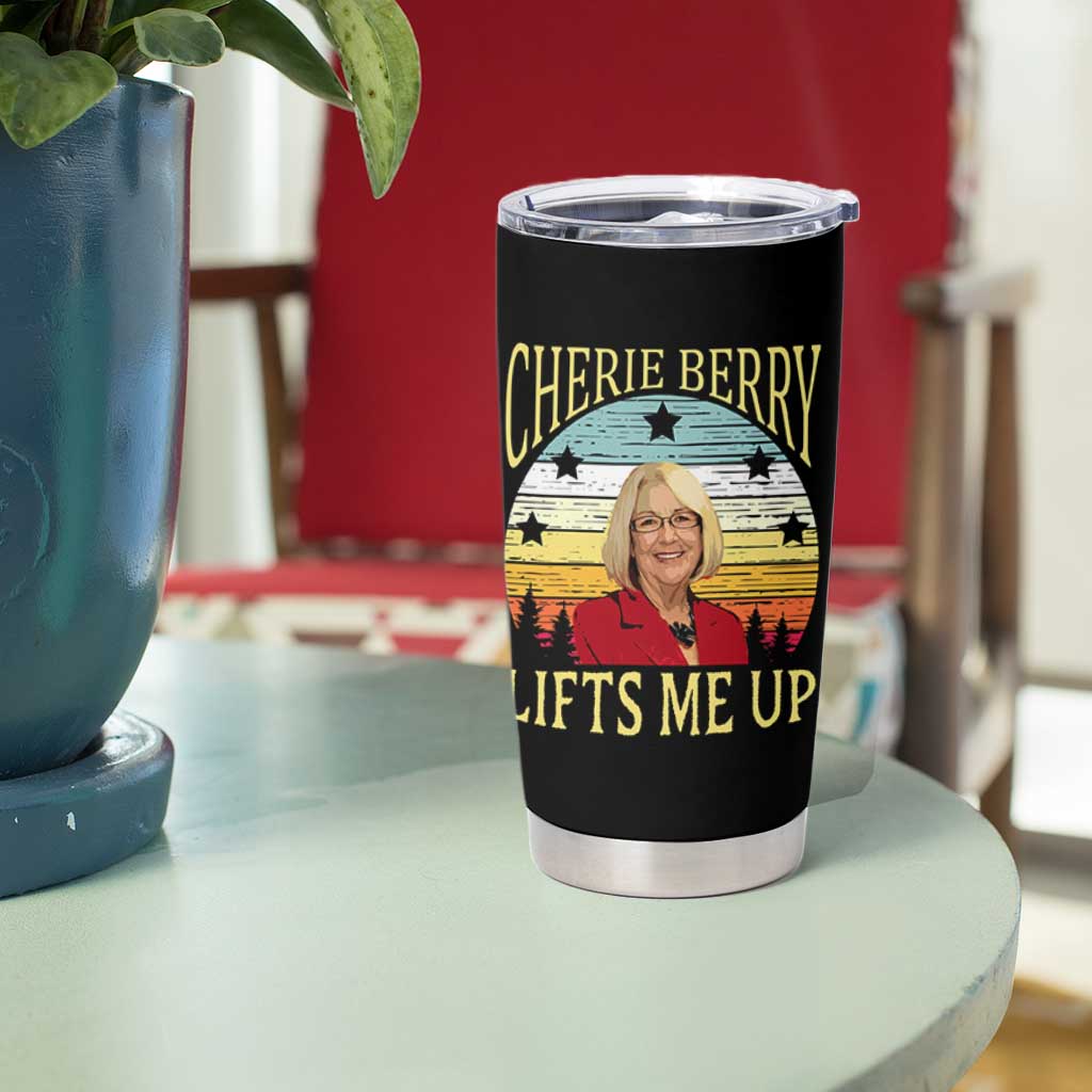 Cherie Berry Lifts Me Up Tumbler Cup Retro Vintage Elevator Tribute Funny NC Meme - Wonder Print Shop