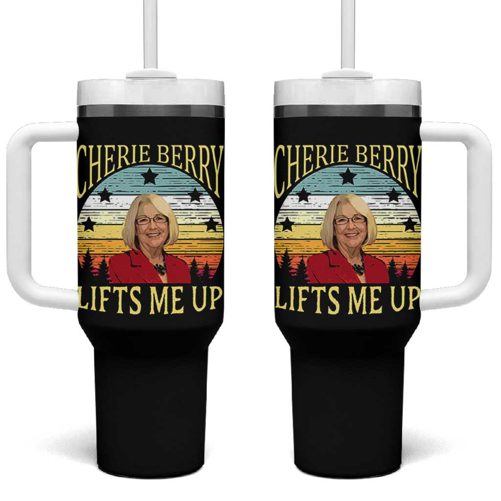 Cherie Berry Lifts Me Up Tumbler With Handle Retro Vintage Elevator Tribute Funny NC Meme - Wonder Print Shop