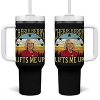 Cherie Berry Lifts Me Up Tumbler With Handle Retro Vintage Elevator Tribute Funny NC Meme - Wonder Print Shop
