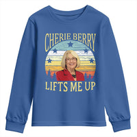 Cherie Berry Lifts Me Up Youth Sweatshirt Retro Vinatge Elevator Tribute Funny NC Meme - Wonder Print Shop