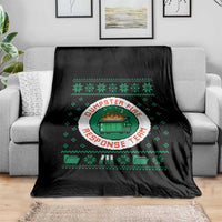 Funny Dumpster Fire Response Team Throw Blanket Office Party Holiday Chaos Humor - Wonder Print Shop