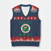 Funny Dumpster Fire Response Team V-Neck Knit Sweater Vest Office Party Holiday Chaos Humor - Wonder Print Shop