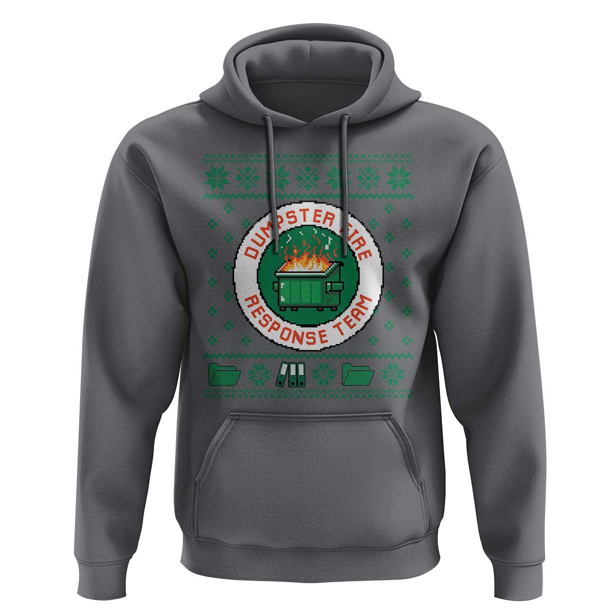 Funny Dumpster Fire Response Team Hoodie Office Party Holiday Chaos Humor - Wonder Print Shop
