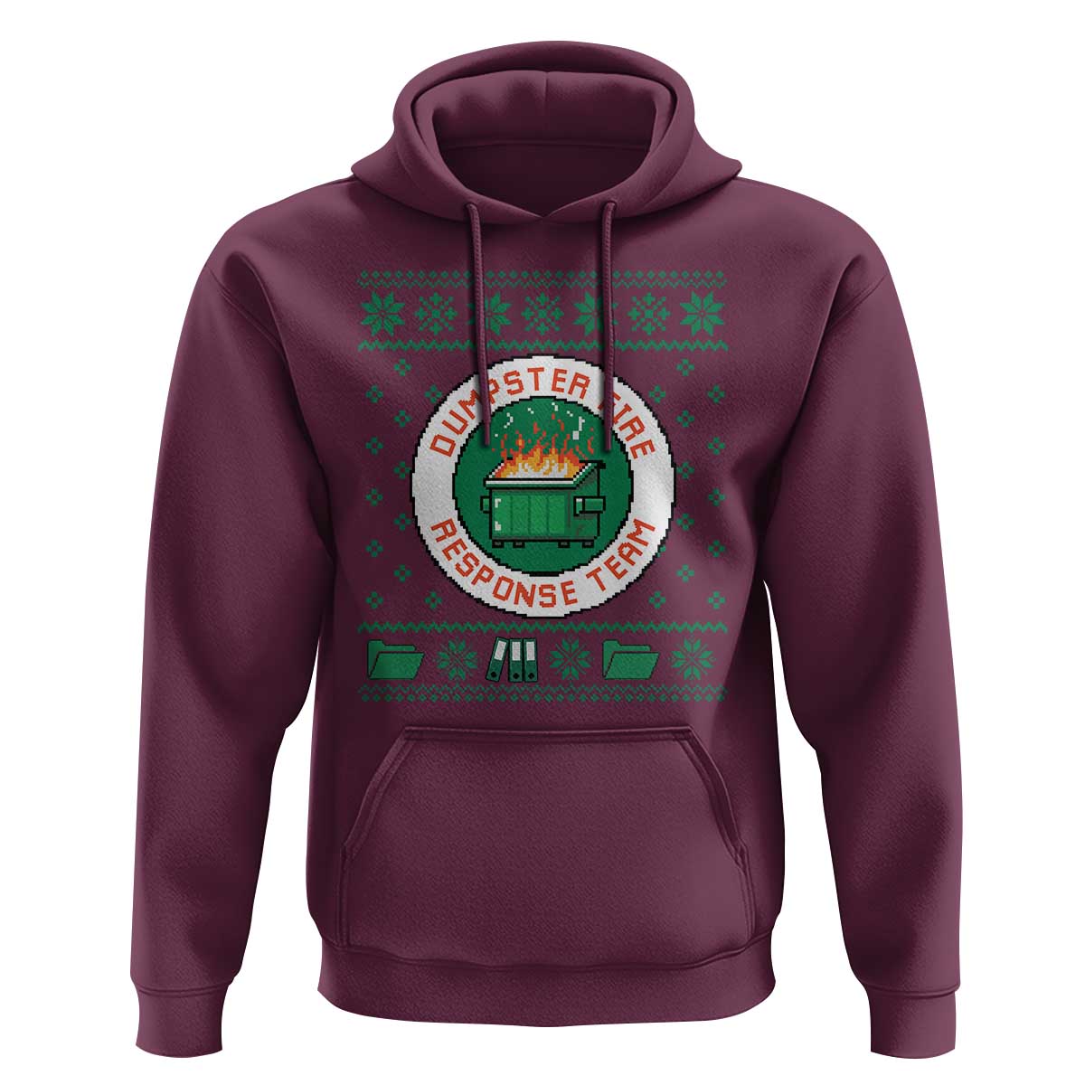 Funny Dumpster Fire Response Team Hoodie Office Party Holiday Chaos Humor - Wonder Print Shop