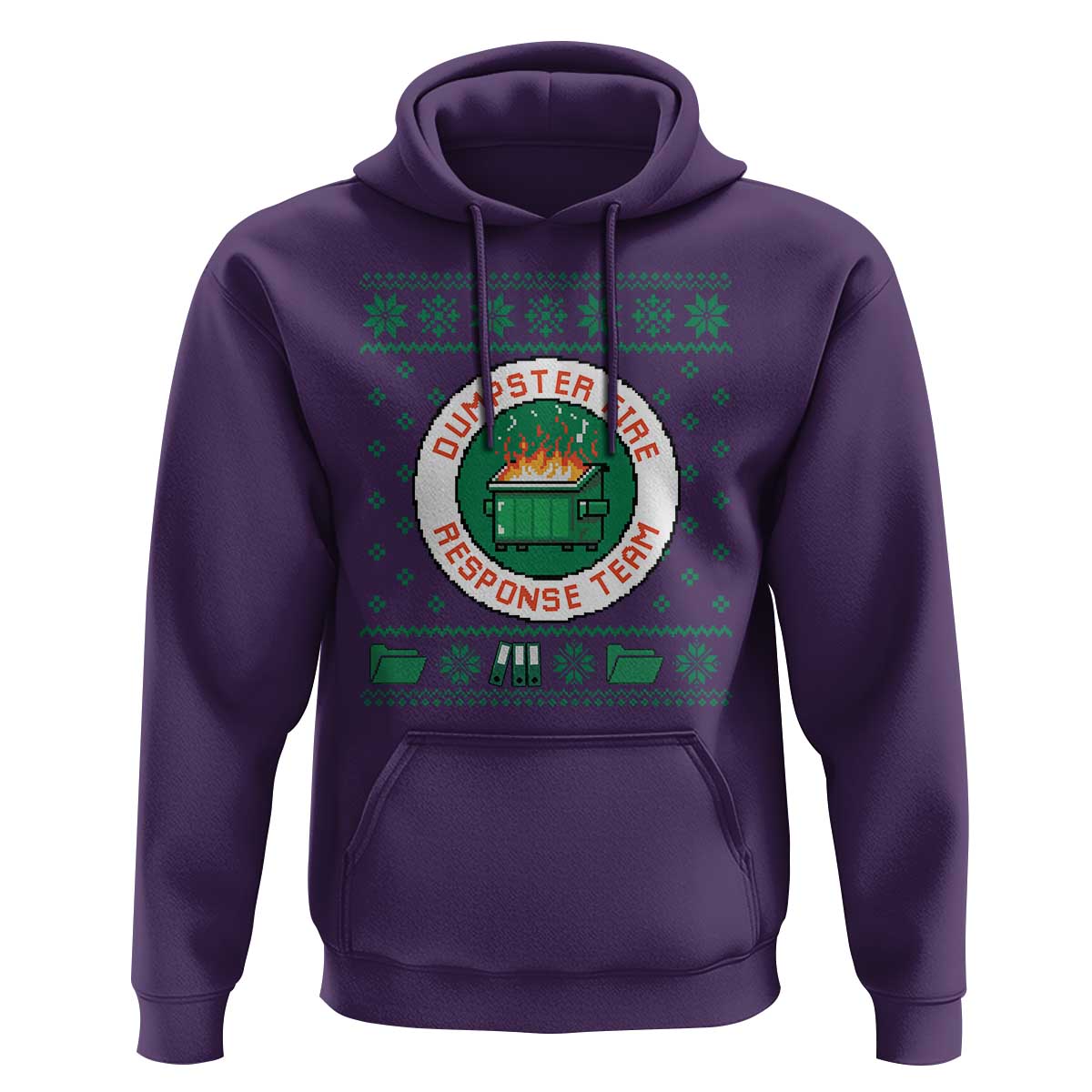 Funny Dumpster Fire Response Team Hoodie Office Party Holiday Chaos Humor - Wonder Print Shop