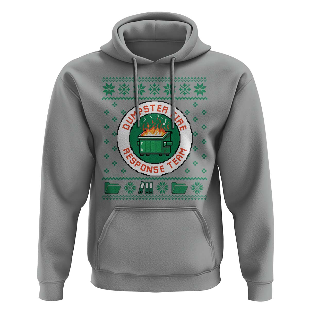 Funny Dumpster Fire Response Team Hoodie Office Party Holiday Chaos Humor - Wonder Print Shop
