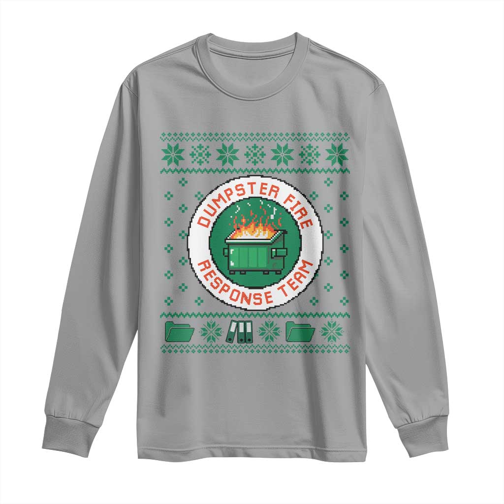 Funny Dumpster Fire Response Team Long Sleeve Shirt Office Party Holiday Chaos Humor - Wonder Print Shop
