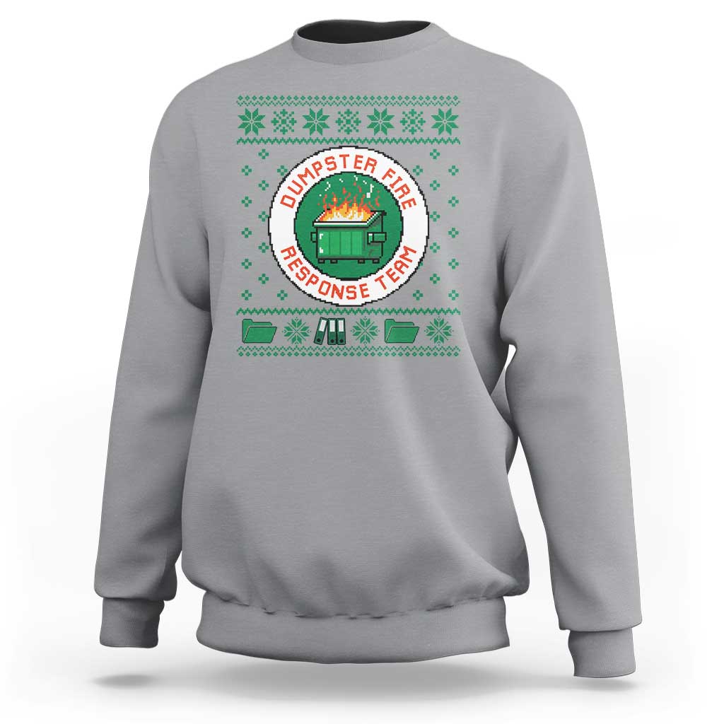 Funny Dumpster Fire Response Team Sweatshirt Office Party Holiday Chaos Humor - Wonder Print Shop