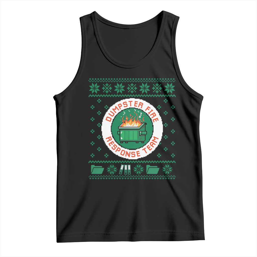 Funny Dumpster Fire Response Team Tank Top Office Party Holiday Chaos Humor - Wonder Print Shop