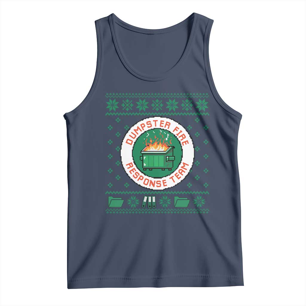 Funny Dumpster Fire Response Team Tank Top Office Party Holiday Chaos Humor - Wonder Print Shop