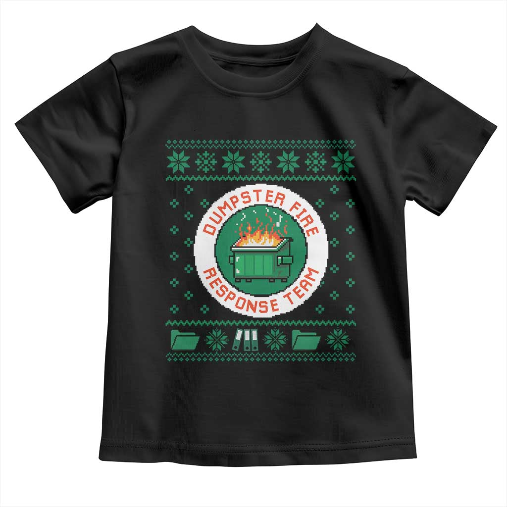 Funny Dumpster Fire Response Team Toddler T Shirt Office Party Holiday Chaos Humor - Wonder Print Shop
