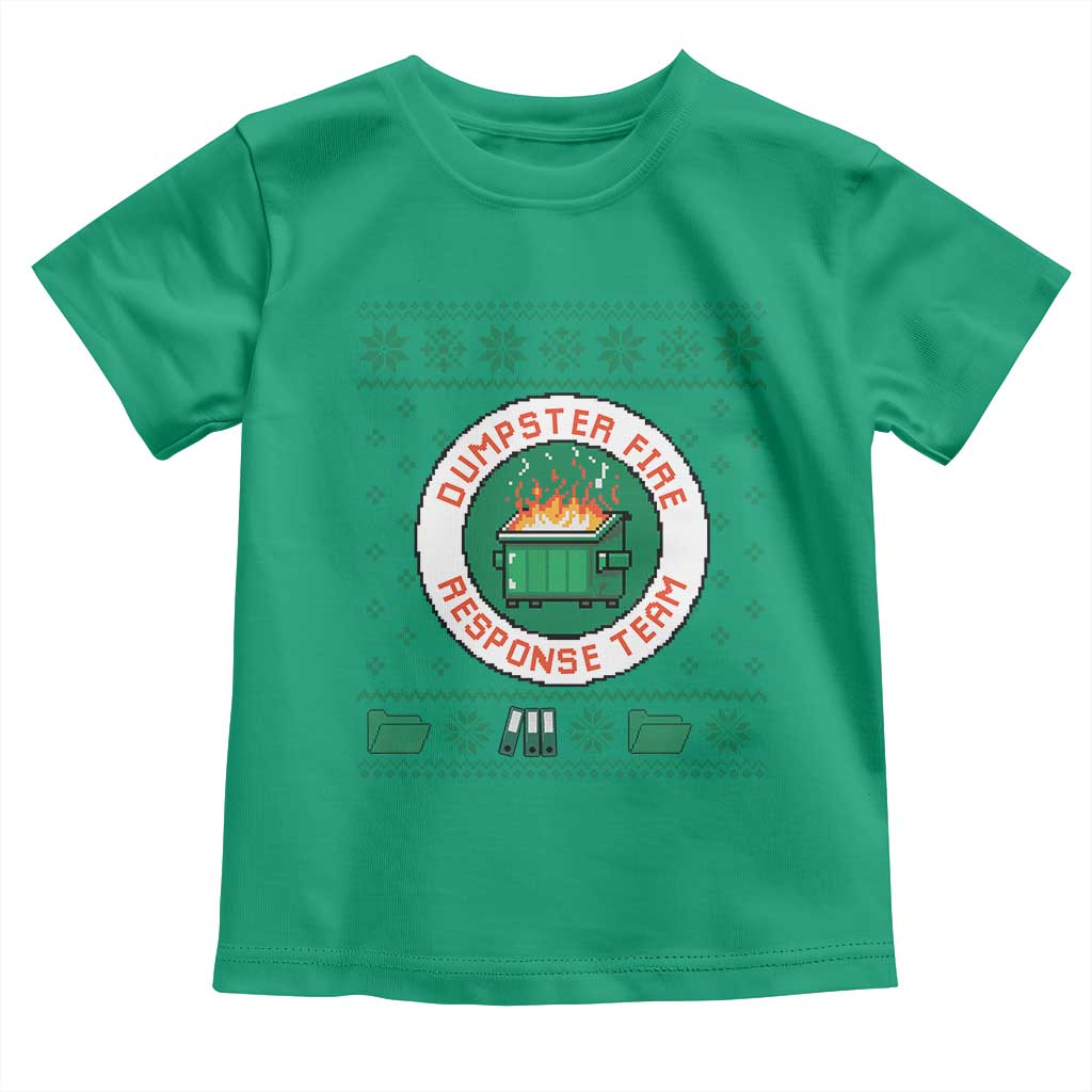 Funny Dumpster Fire Response Team Toddler T Shirt Office Party Holiday Chaos Humor - Wonder Print Shop