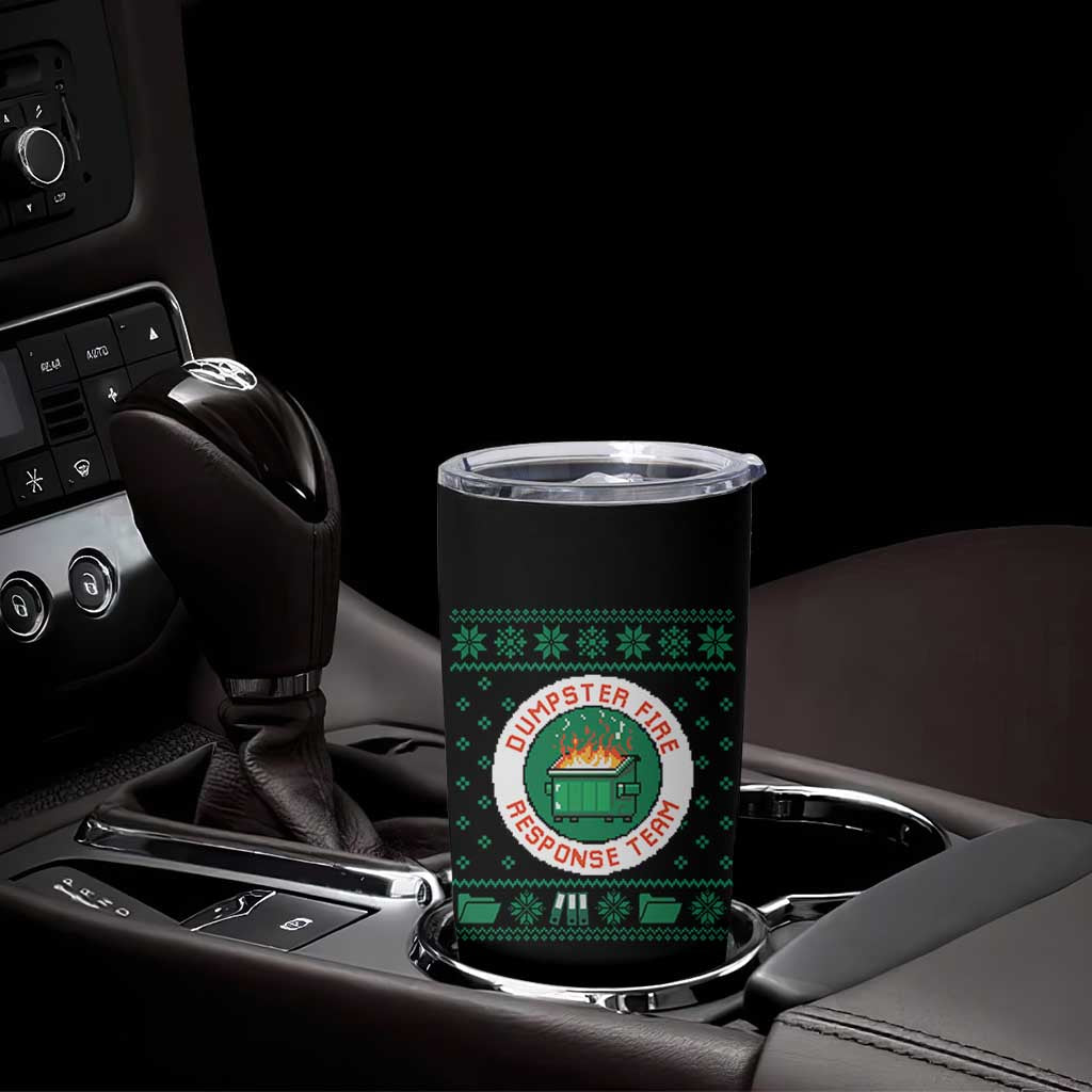 Funny Dumpster Fire Response Team Tumbler Cup Office Party Holiday Chaos Humor - Wonder Print Shop