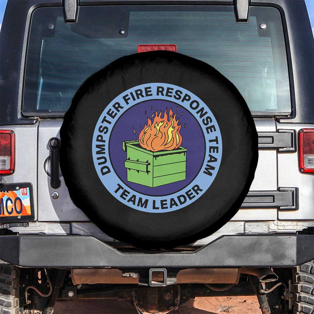 Dumpster Fire Response Team Leader Badge Spare Tire Cover Funny Office Chaos Holiday Gag Gift - Wonder Print Shop