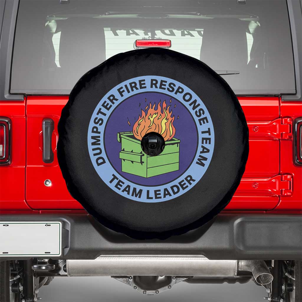 Dumpster Fire Response Team Leader Badge Spare Tire Cover Funny Office Chaos Holiday Gag Gift - Wonder Print Shop