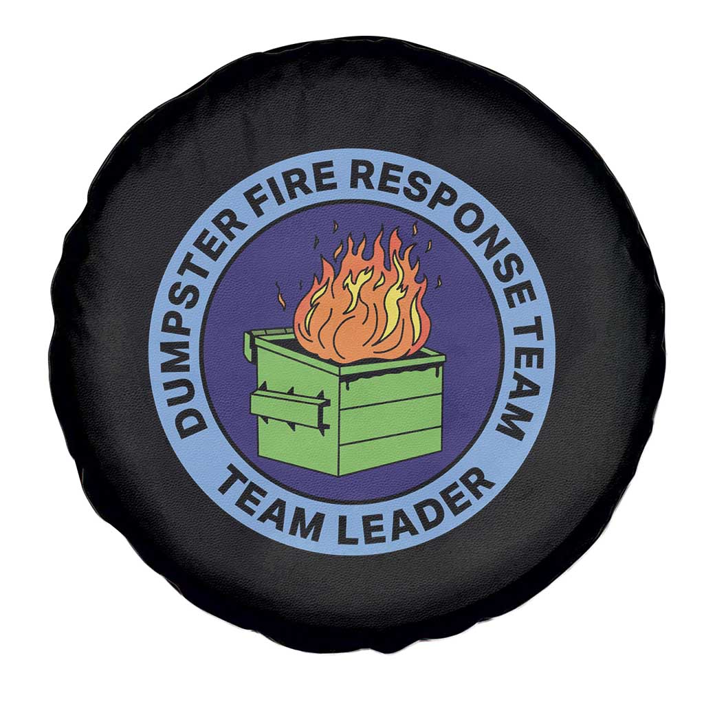 Dumpster Fire Response Team Leader Badge Spare Tire Cover Funny Office Chaos Holiday Gag Gift - Wonder Print Shop