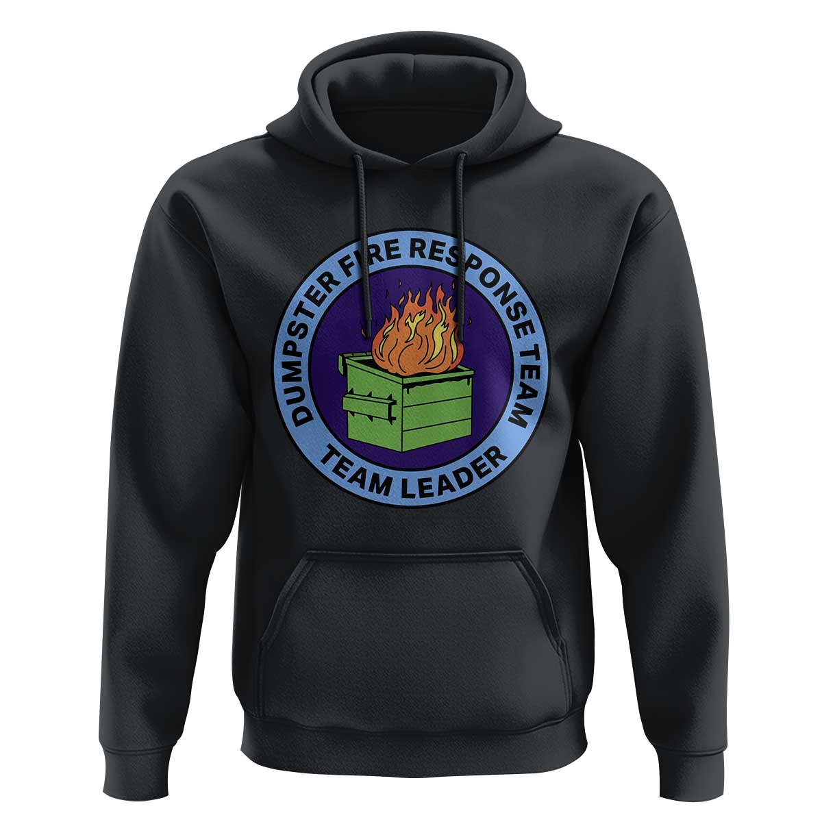 Dumpster Fire Response Team Leader Badge Hoodie Funny Office Chaos Holiday Gag Gift - Wonder Print Shop