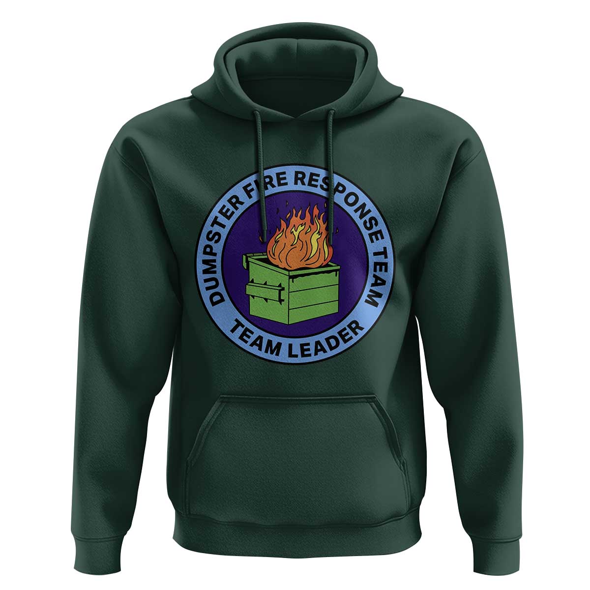 Dumpster Fire Response Team Leader Badge Hoodie Funny Office Chaos Holiday Gag Gift - Wonder Print Shop
