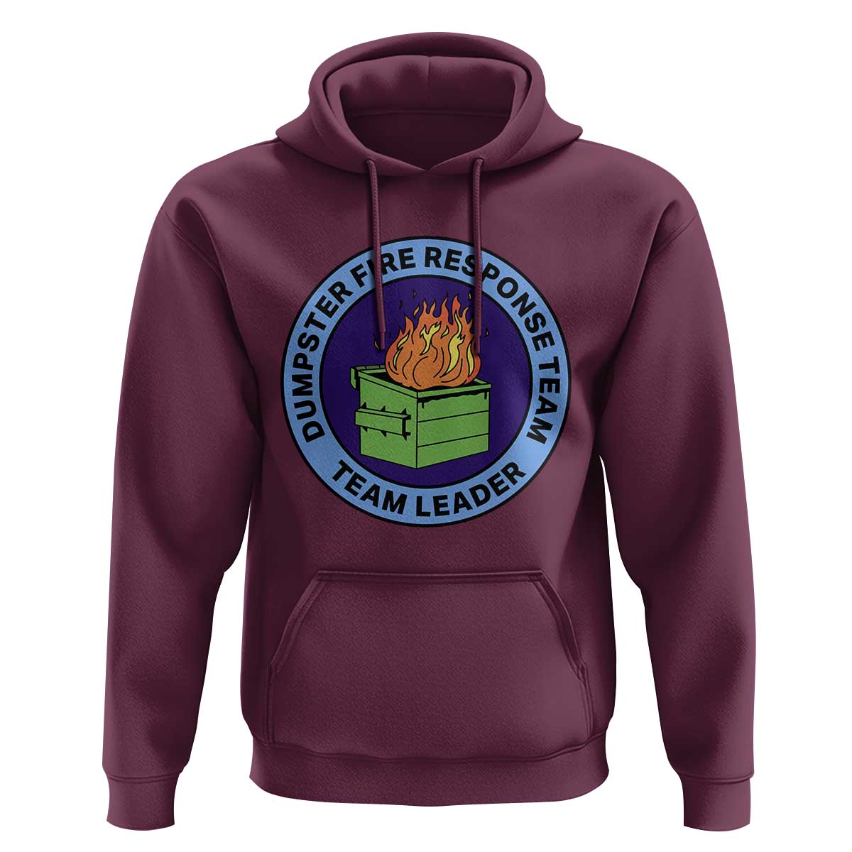 Dumpster Fire Response Team Leader Badge Hoodie Funny Office Chaos Holiday Gag Gift - Wonder Print Shop