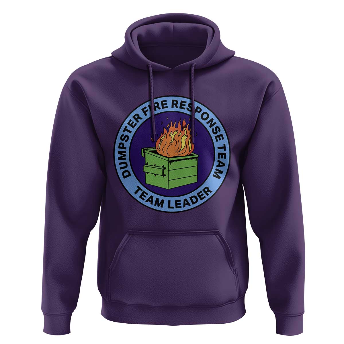 Dumpster Fire Response Team Leader Badge Hoodie Funny Office Chaos Holiday Gag Gift - Wonder Print Shop