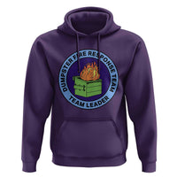 Dumpster Fire Response Team Leader Badge Hoodie Funny Office Chaos Holiday Gag Gift - Wonder Print Shop