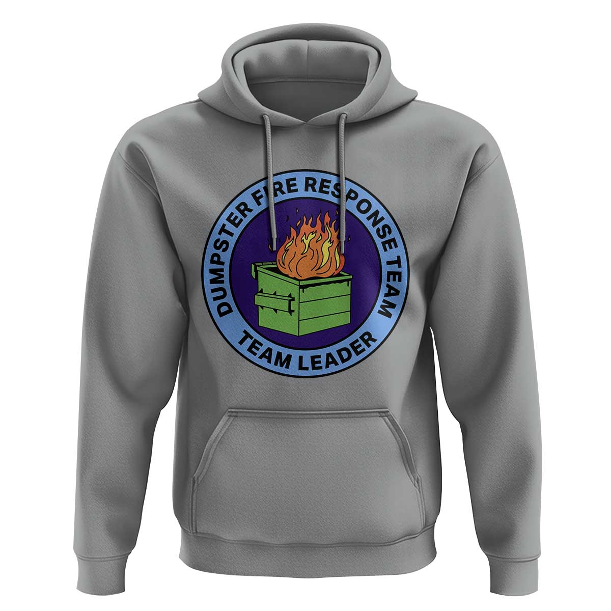 Dumpster Fire Response Team Leader Badge Hoodie Funny Office Chaos Holiday Gag Gift - Wonder Print Shop
