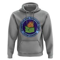 Dumpster Fire Response Team Leader Badge Hoodie Funny Office Chaos Holiday Gag Gift - Wonder Print Shop