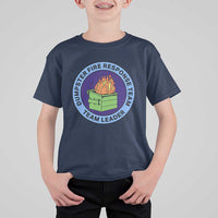 Dumpster Fire Response Team Leader Badge T Shirt For Kid Funny Office Chaos Holiday Gag Gift - Wonder Print Shop