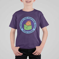 Dumpster Fire Response Team Leader Badge T Shirt For Kid Funny Office Chaos Holiday Gag Gift - Wonder Print Shop