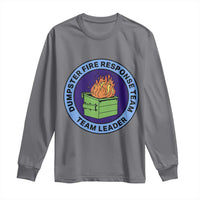 Dumpster Fire Response Team Leader Badge Long Sleeve Shirt Funny Office Chaos Holiday Gag Gift - Wonder Print Shop
