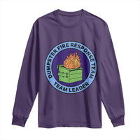 Dumpster Fire Response Team Leader Badge Long Sleeve Shirt Funny Office Chaos Holiday Gag Gift - Wonder Print Shop