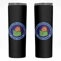 Dumpster Fire Response Team Leader Badge Skinny Tumbler Funny Office Chaos Holiday Gag Gift - Wonder Print Shop