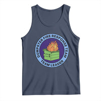 Dumpster Fire Response Team Leader Badge Tank Top Funny Office Chaos Holiday Gag Gift - Wonder Print Shop