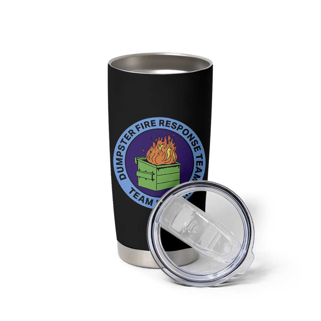 Dumpster Fire Response Team Leader Badge Tumbler Cup Funny Office Chaos Holiday Gag Gift - Wonder Print Shop