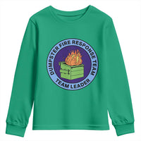 Dumpster Fire Response Team Leader Badge Youth Sweatshirt Funny Office Chaos Holiday Gag Gift - Wonder Print Shop