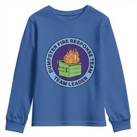 Dumpster Fire Response Team Leader Badge Youth Sweatshirt Funny Office Chaos Holiday Gag Gift - Wonder Print Shop