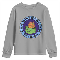 Dumpster Fire Response Team Leader Badge Youth Sweatshirt Funny Office Chaos Holiday Gag Gift - Wonder Print Shop