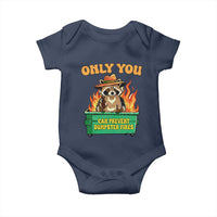 Only You Can Prevent Dumpster Fires Funny Raccoon Baby Onesie Sarcastic Chaos Humor Holiday Gag Gift - Wonder Print Shop