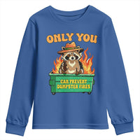 Only You Can Prevent Dumpster Fires Funny Raccoon Youth Sweatshirt Sarcastic Chaos Humor Holiday Gag Gift - Wonder Print Shop