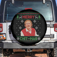 Funny Chit Christmas Merry Chit-Mas Spare Tire Cover Retro Holiday Humor - Wonder Print Shop