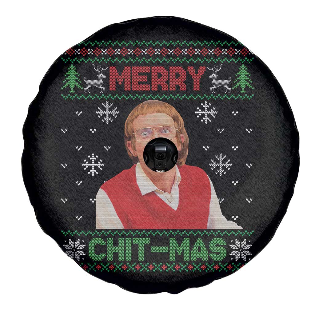 Funny Chit Christmas Merry Chit-Mas Spare Tire Cover Retro Holiday Humor - Wonder Print Shop