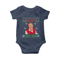 Funny Chit Christmas Merry Chit-Mas Baby Onesie Retro Holiday Humor - Wonder Print Shop