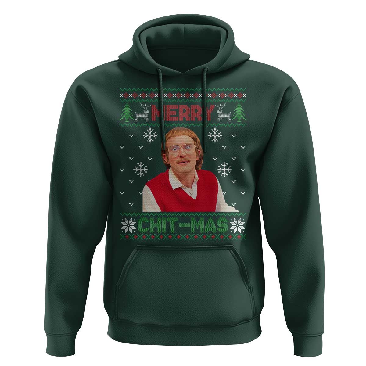 Funny Chit Christmas Merry Chit-Mas Hoodie Retro Holiday Humor - Wonder Print Shop