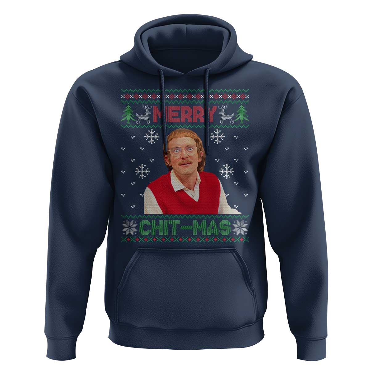 Funny Chit Christmas Merry Chit-Mas Hoodie Retro Holiday Humor - Wonder Print Shop